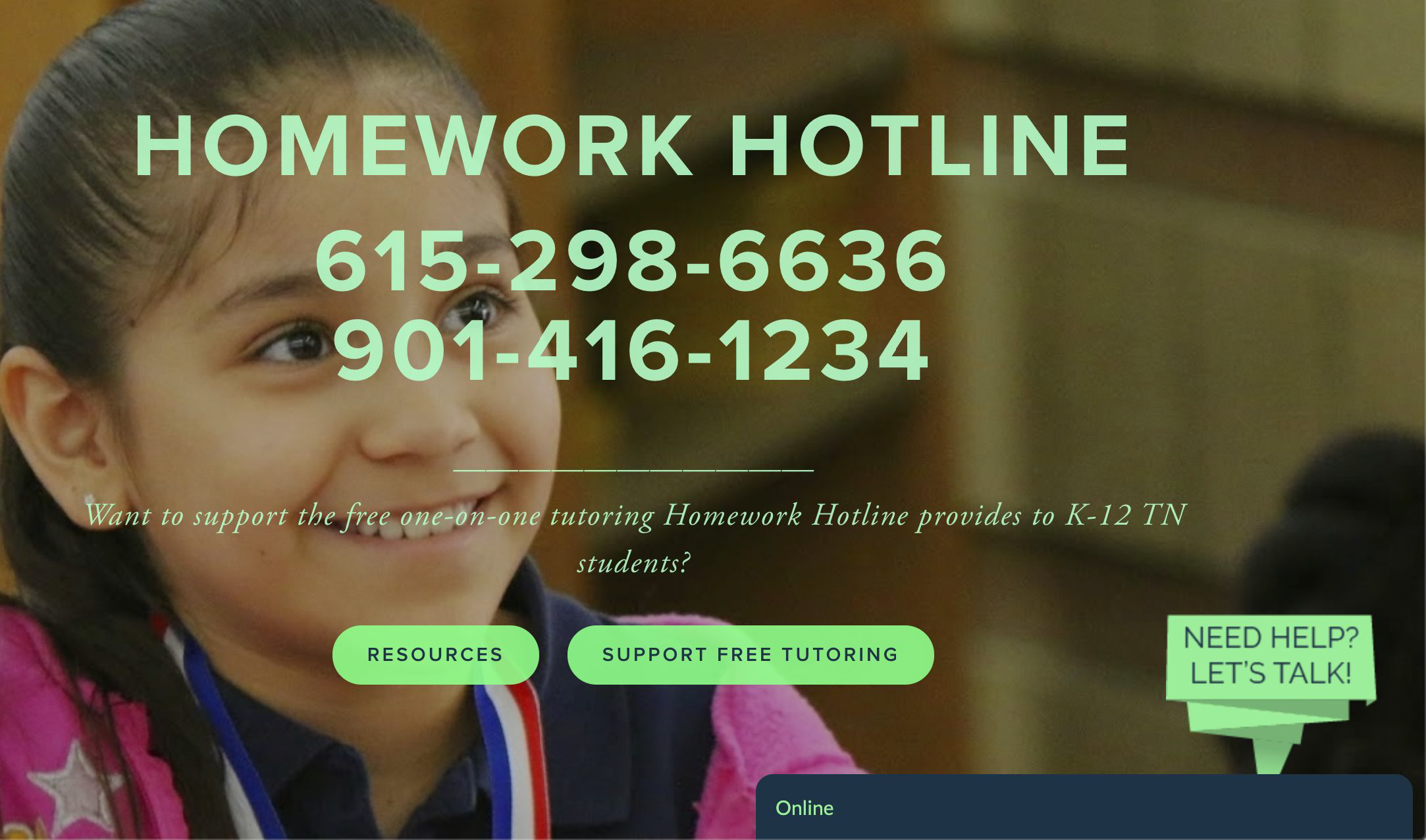 Free Homework Help Hotline